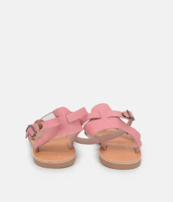 Glaritis Pretty Pink/Rose Gold Strappy Sandals