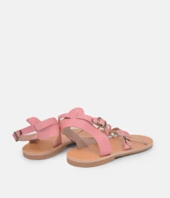 Glaritis Pretty Pink/Rose Gold Strappy Sandals