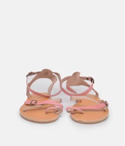 Glaritis Pretty Pink/Rose Gold Strappy Sandals