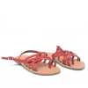 Glaritis Red Leather NIKE Strappy Sandals