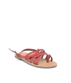 Glaritis Red Leather NIKE Strappy Sandals