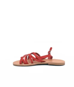 Glaritis Red Leather NIKE Strappy Sandals