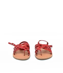 Glaritis Red Leather NIKE Strappy Sandals