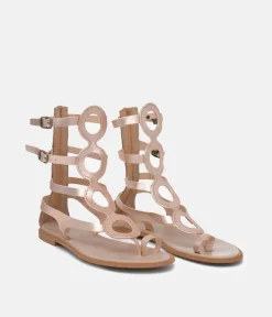 Glaritis Rose Gold Strappy Gladiator Sandals