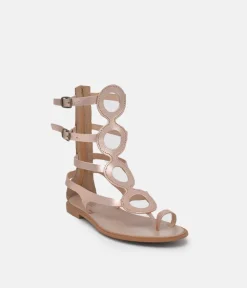 Glaritis Rose Gold Strappy Gladiator Sandals