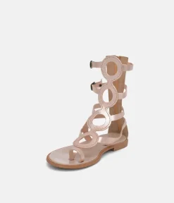 Glaritis Rose Gold Strappy Gladiator Sandals