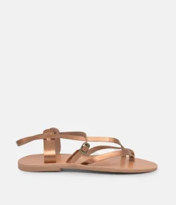 Glaritis Strappy Bronze Sandals