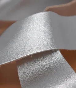 Glaritis Stylish Criss Cross Metallic Silver Sandal