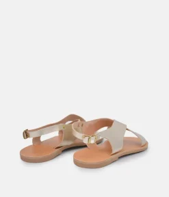 Glaritis Stylish Criss Cross Metallic Gold Sandal