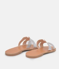 Glaritis Stylish Metallic Silver Sandals