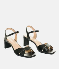 Gorgeous Black Block Heel Sandals