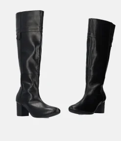 Gorgeous Black Block Heel Long Boots