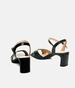 Gorgeous Black Block Heel Sandals