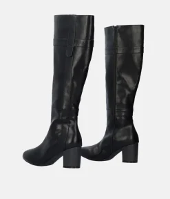 Gorgeous Black Block Heel Long Boots