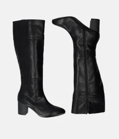 Gorgeous Black Block Heel Long Boots