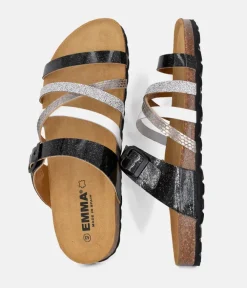 Gorgeous Black Multi Strap Sandals