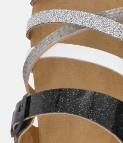 Gorgeous Black Multi Strap Sandals