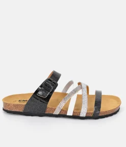 Gorgeous Black Multi Strap Sandals