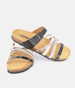 Gorgeous Black Multi Strap Sandals