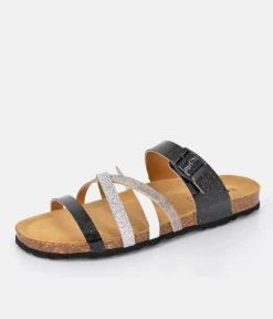 Gorgeous Black Multi Strap Sandals