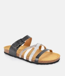 Gorgeous Black Multi Strap Sandals