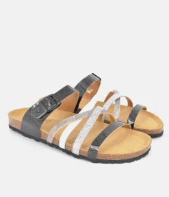 Gorgeous Black Multi Strap Sandals