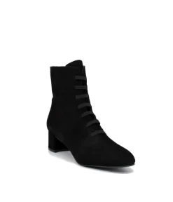 Gorgeous Black Suede Cinderella Ankle Boots