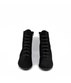 Gorgeous Black Suede Cinderella Ankle Boots