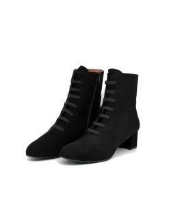 Gorgeous Black Suede Cinderella Ankle Boots