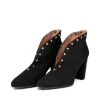 Gorgeous Black Suede Curvy Sky High Shoe Boot