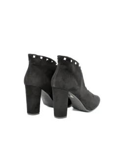 Gorgeous Black Suede Curvy Sky High Shoe Boot