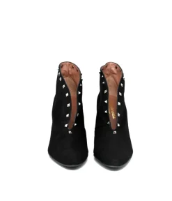 Gorgeous Black Suede Curvy Sky High Shoe Boot
