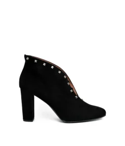 Gorgeous Black Suede Curvy Sky High Shoe Boot