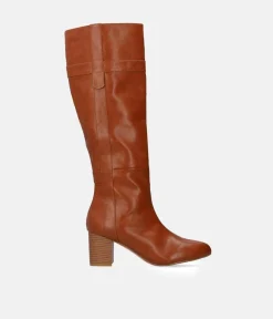 Gorgeous Brown Block Heel Long Boots