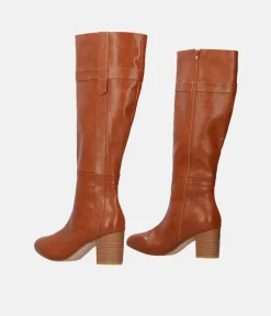Gorgeous Brown Block Heel Long Boots