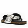 Gorgeous Glitzy Silver Thong Sandals