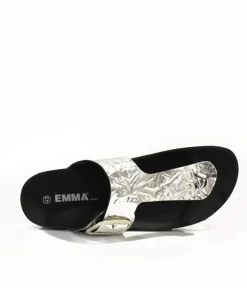 Gorgeous Glitzy Silver Thong Sandals