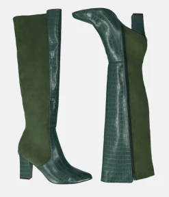 Gorgeous Green Knee-high Boots