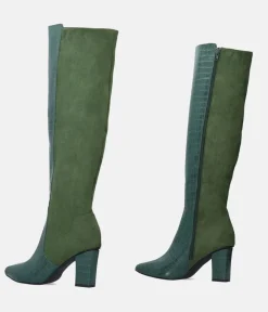 Gorgeous Green Knee-high Boots