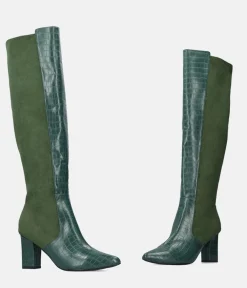 Gorgeous Green Knee-high Boots