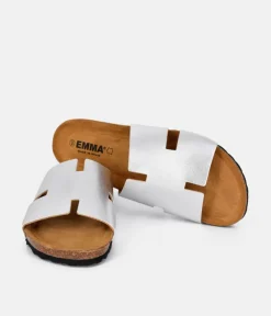 Gorgeous Hermes Inspired Metallic Silver Sandals