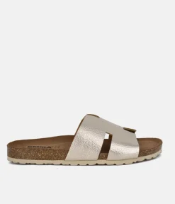 Gorgeous Hermes Inspired Metallic Gold Sandals