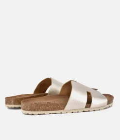 Gorgeous Hermes Inspired Metallic Gold Sandals