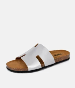 Gorgeous Hermes Inspired Metallic Silver Sandals