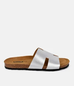 Gorgeous Hermes Inspired Metallic Silver Sandals