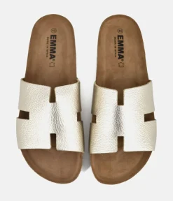 Gorgeous Hermes Inspired Metallic Gold Sandals