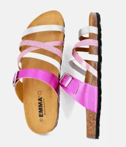 Gorgeous Hot Pink Multi Strap Sandals