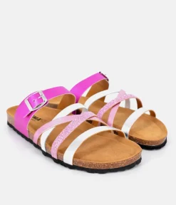 Gorgeous Hot Pink Multi Strap Sandals