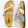 Gorgeous Metallic Leather Thong Sandal