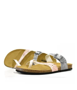 Gorgeous Metallic Leather Thong Sandal
